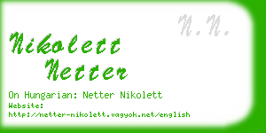 nikolett netter business card
